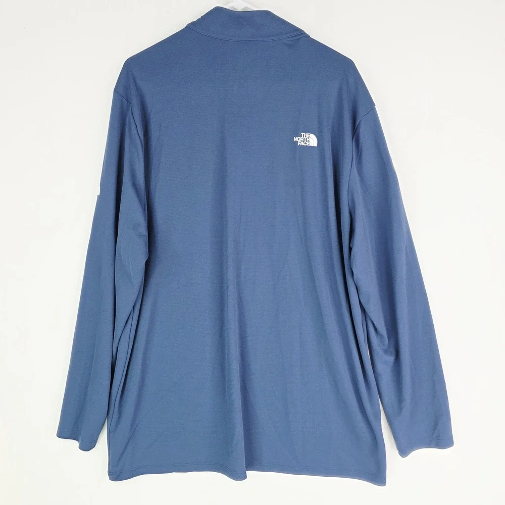 The North Face Men Blue 2XL Ambition 1/4 Zip Pullover Lightweight Flashdry Logo